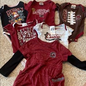 Gamecock Lot of onesies, one dress